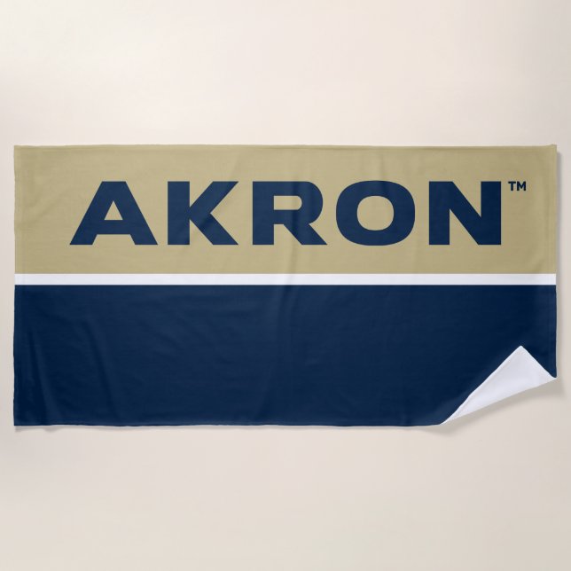 University of Akron | Akron Beach Towel (Front)
