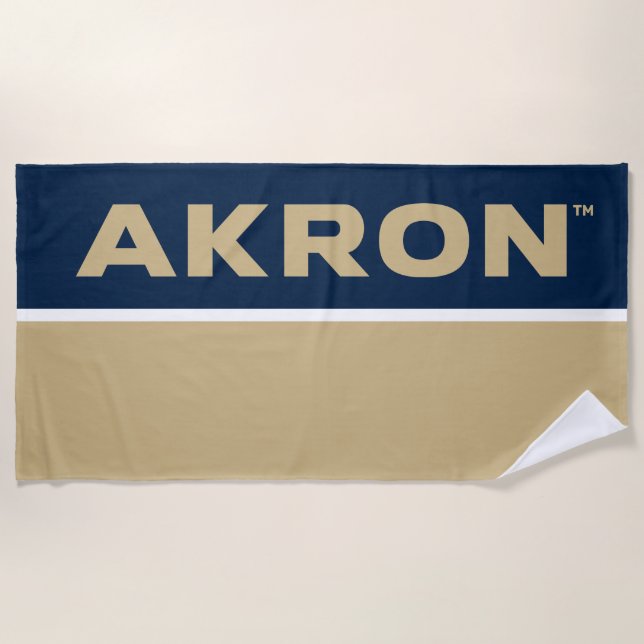 University of Akron | Akron Beach Towel (Front)