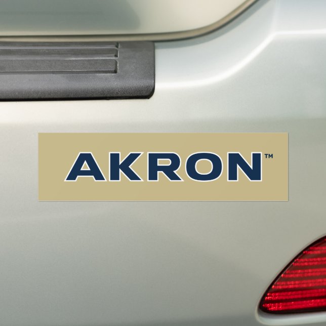 University of Akron | Akron Bumper Sticker (On Car)