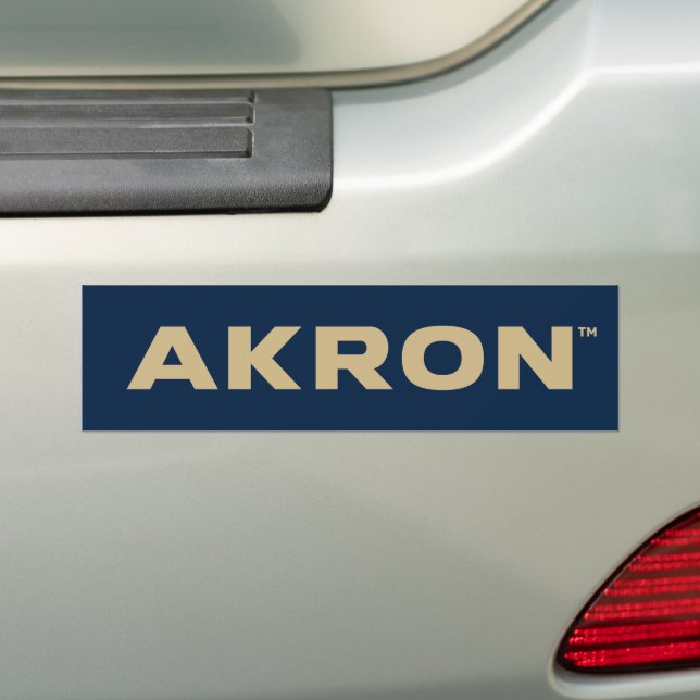 University of Akron | Akron Bumper Sticker (On Car)