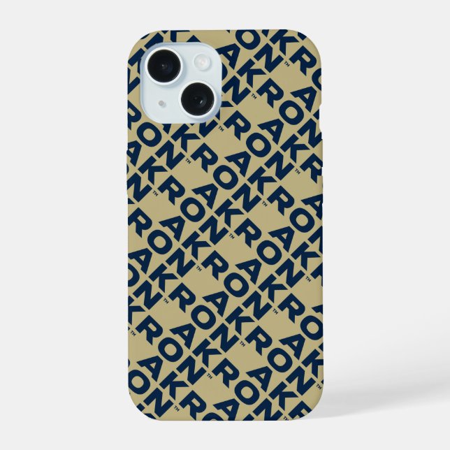 University of Akron | Akron iPhone 15 Case (Back)