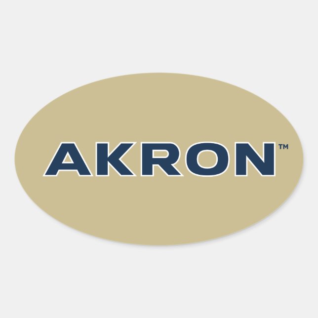 University of Akron | Akron Oval Sticker (Front)