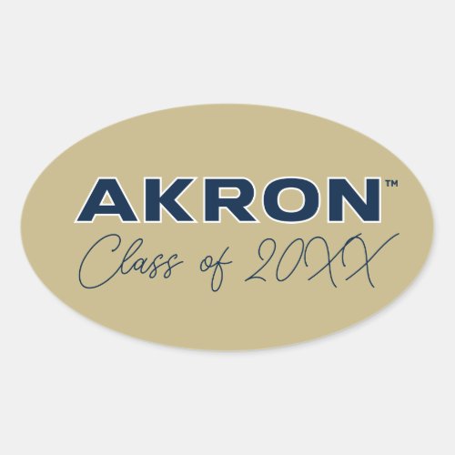 University of Akron  Akron Oval Sticker