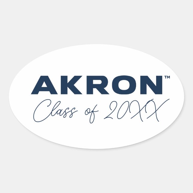 University of Akron | Akron Oval Sticker (Front)