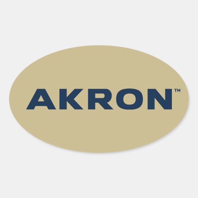 University of Akron | Akron Oval Sticker (Front)