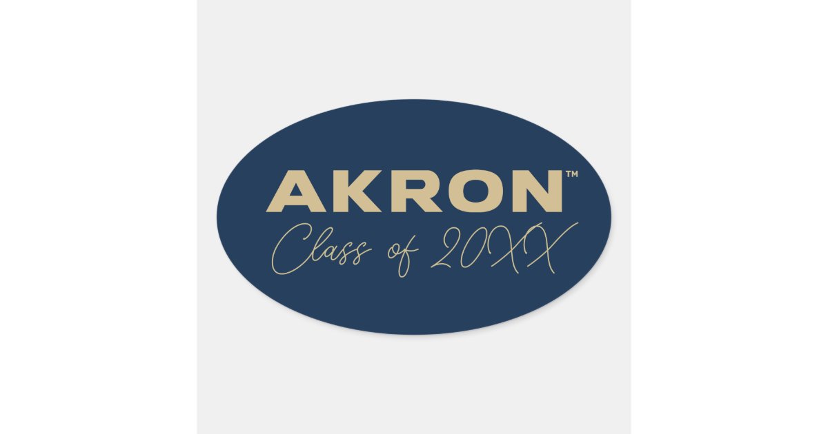 University of Akron | Akron Oval Sticker | Zazzle