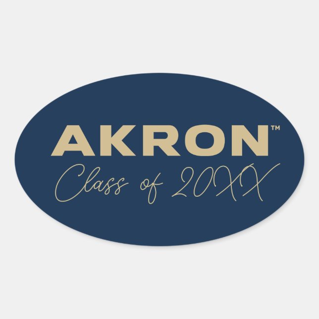 University of Akron | Akron Oval Sticker (Front)