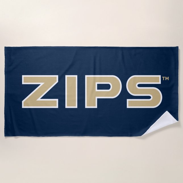University of Akron | Zips Beach Towel (Front)