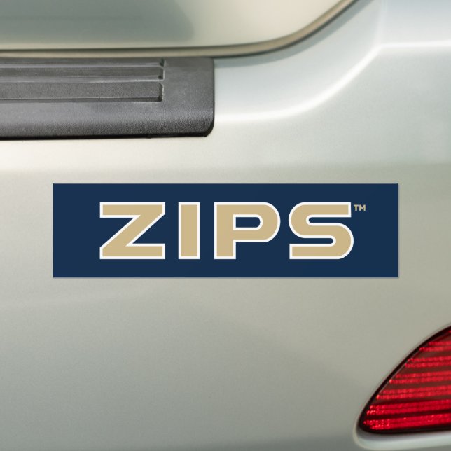 University of Akron | Zips Bumper Sticker (On Car)