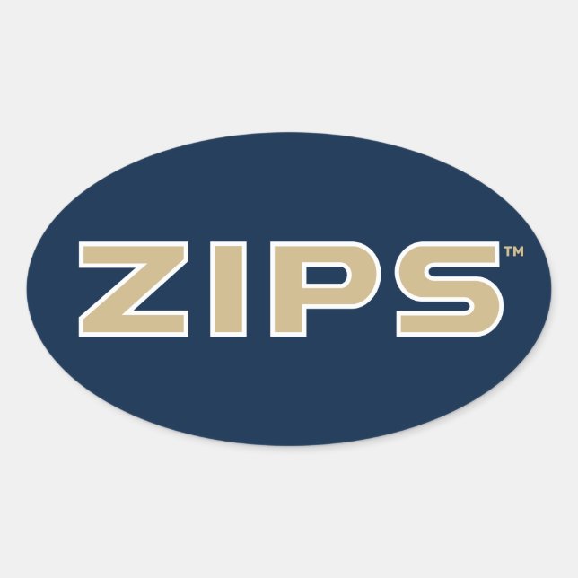 University of Akron | Zips Oval Sticker (Front)