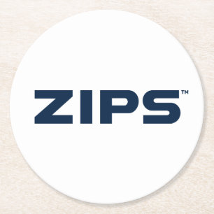 University of Akron Zips Round Paper Coaster