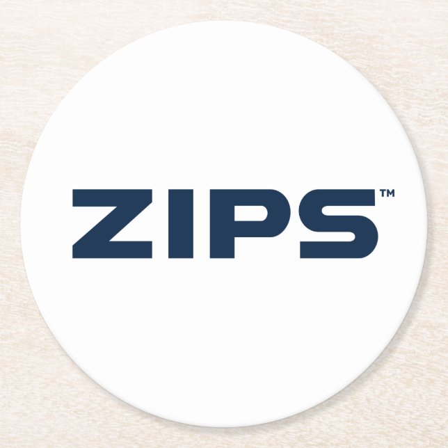 University of Akron | Zips Round Paper Coaster (Front)
