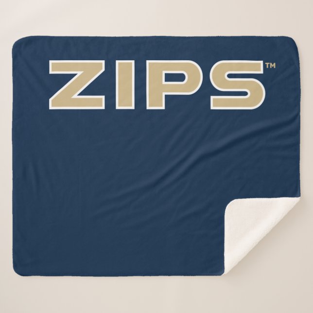 University of Akron | Zips Sherpa Blanket (Front (Horizontal))