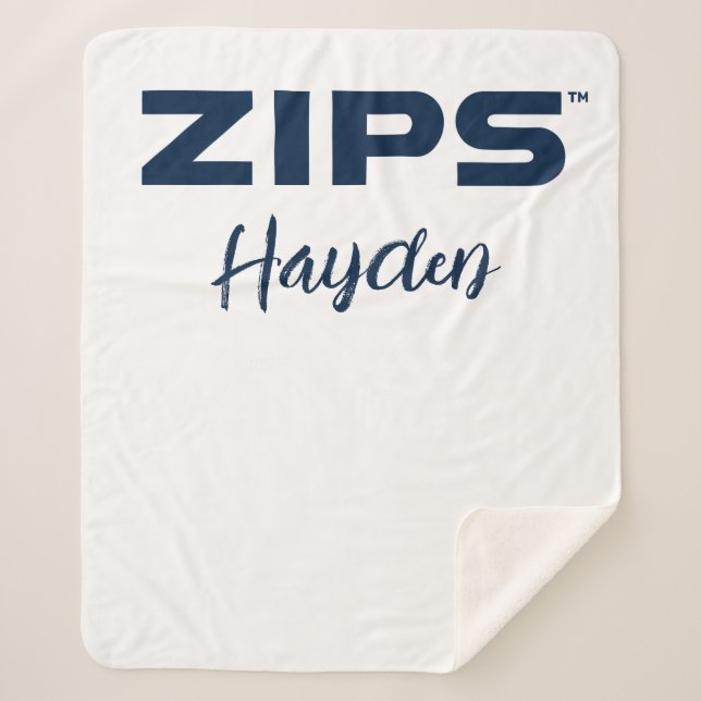 University of Akron | Zips Sherpa Blanket (Front)