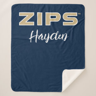 University of Akron Zips Sherpa Blanket