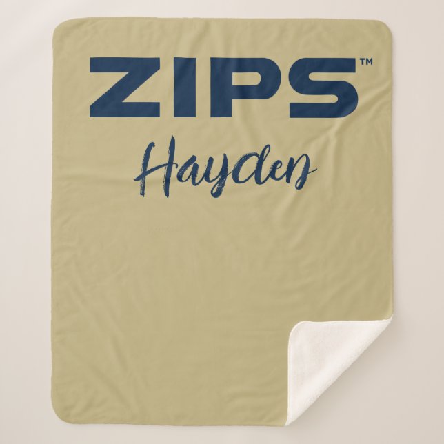 University of Akron | Zips Sherpa Blanket (Front)