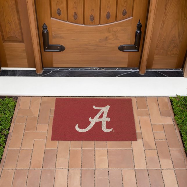 University of Alabama Crimson Tide Script A Logo Fiber Doormat (Insitu (Outdoor))