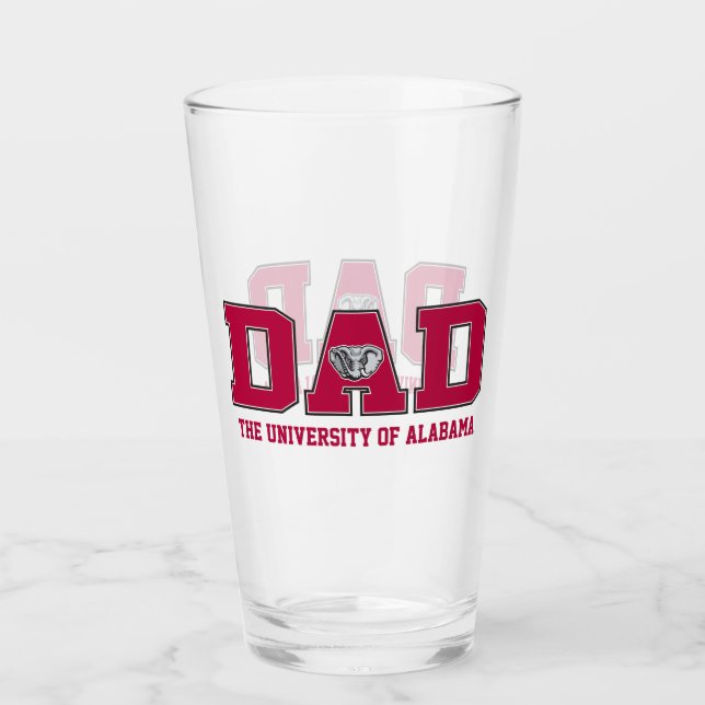 University of Alabama Dad w/ Big Al Glass (Front)