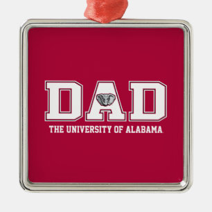 University of Alabama Dad w/ Big Al Metal Ornament