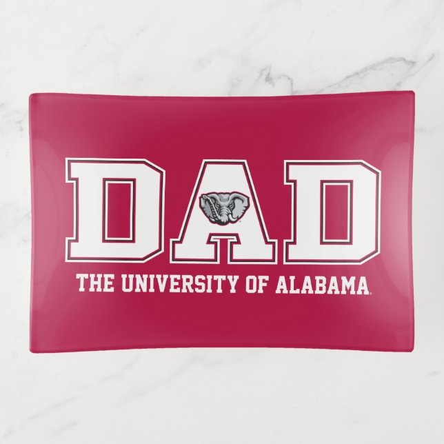 University of Alabama Dad w/ Big Al Trinket Tray (Front)
