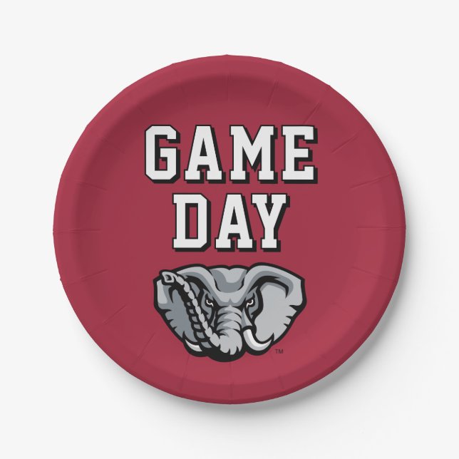University of Alabama Game Day Paper Plates (Front)