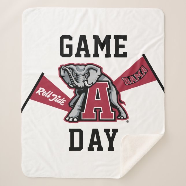 University of Alabama Game Day Sherpa Blanket (Front)