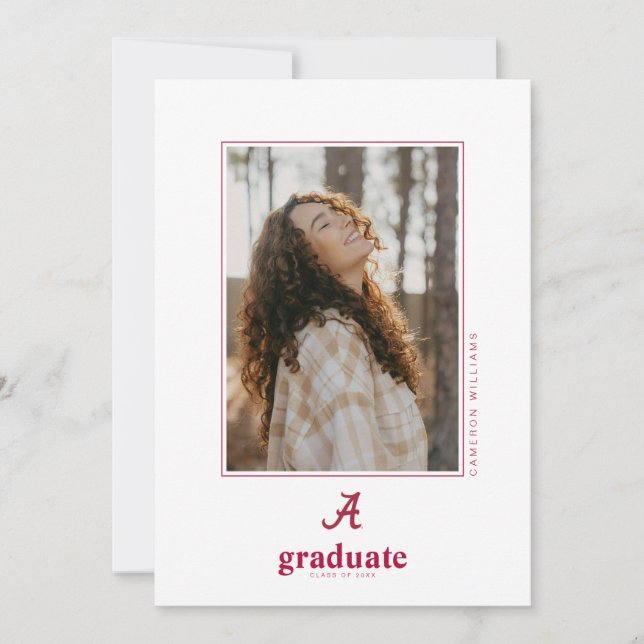 University of Alabama Graduation Announcement (Front)