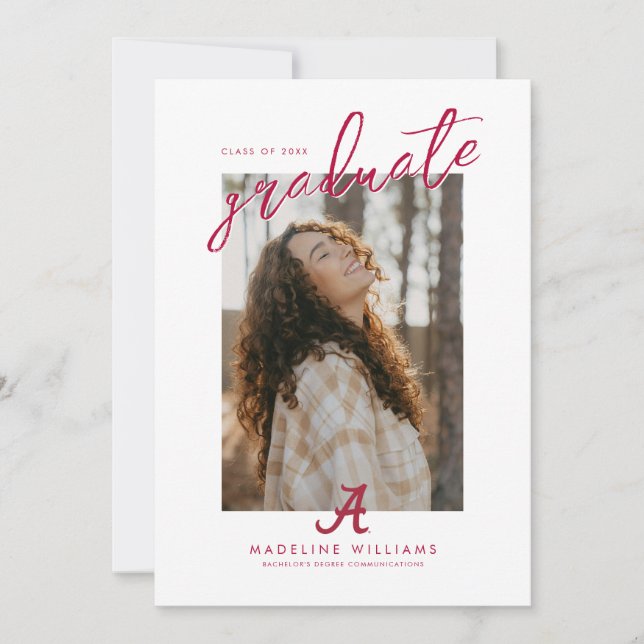 University of Alabama Graduation Announcement (Front)
