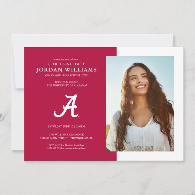University of Alabama Graduation Announcement (Front)