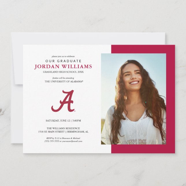 University of Alabama Graduation Announcement (Front)