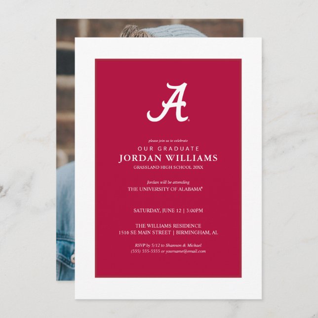 University of Alabama Graduation Announcement (Front/Back)