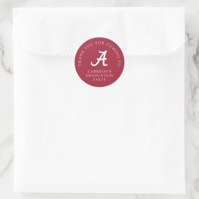 University of Alabama Graduation Classic Round Sticker (Bag)