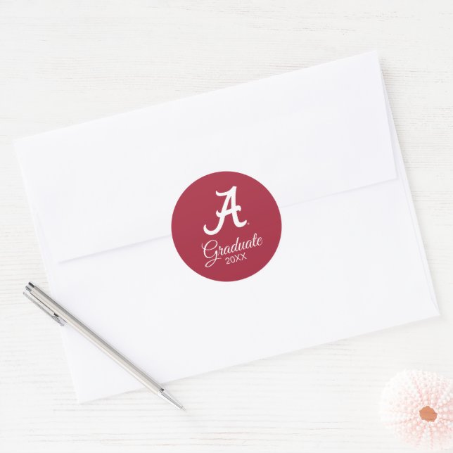 University of Alabama Graduation Classic Round Sticker (Envelope)