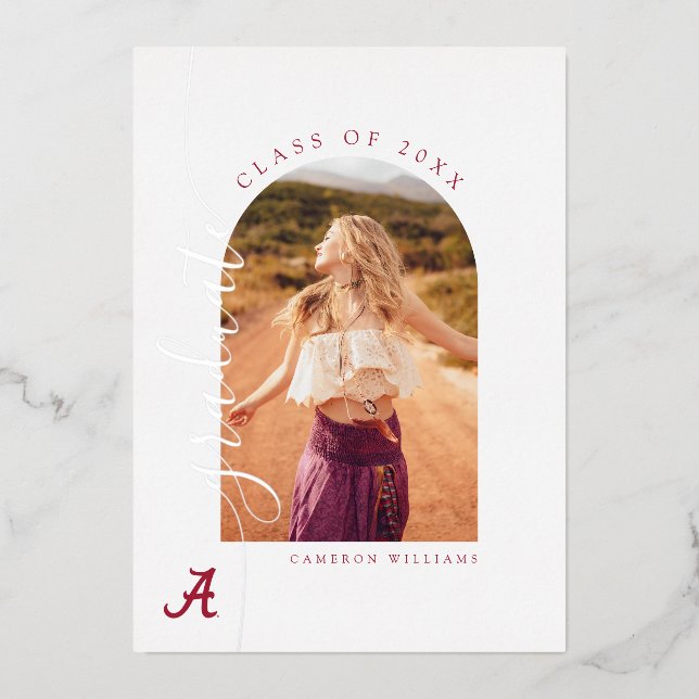 University of Alabama Graduation Foil Invitation (Front)