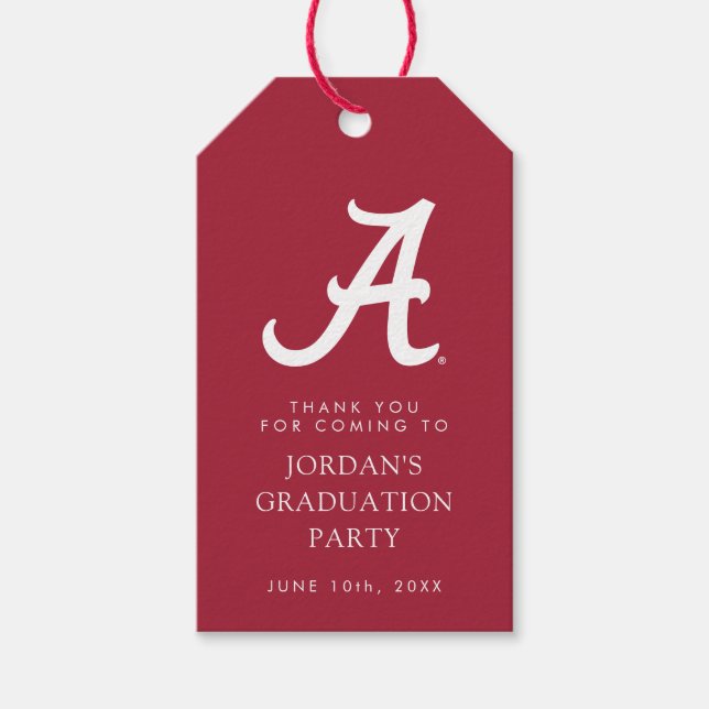 University of Alabama Graduation Gift Tags (Front)