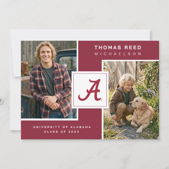 University of Alabama Graduation Invitation (Front)