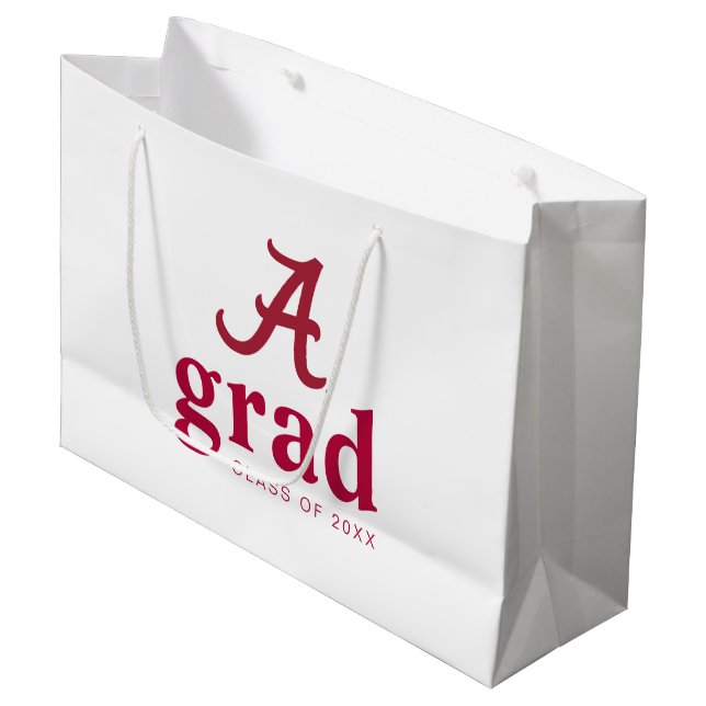 University of Alabama Graduation Large Gift Bag (Front Angled)