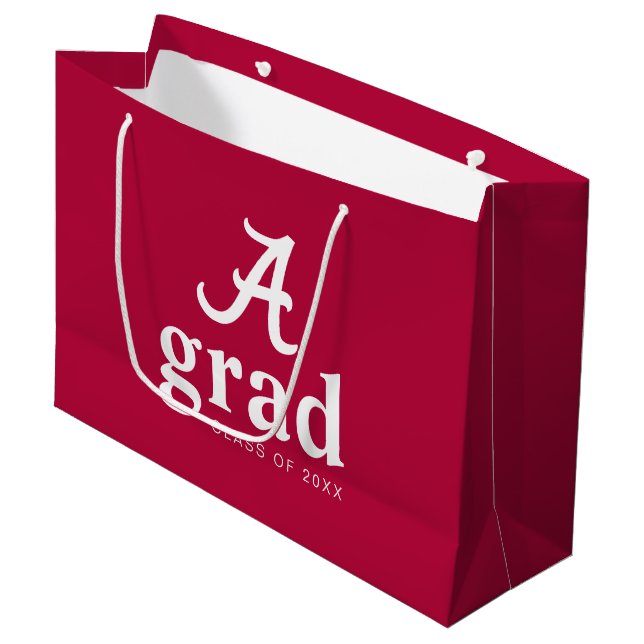 University of Alabama Graduation Large Gift Bag (Front Angled)