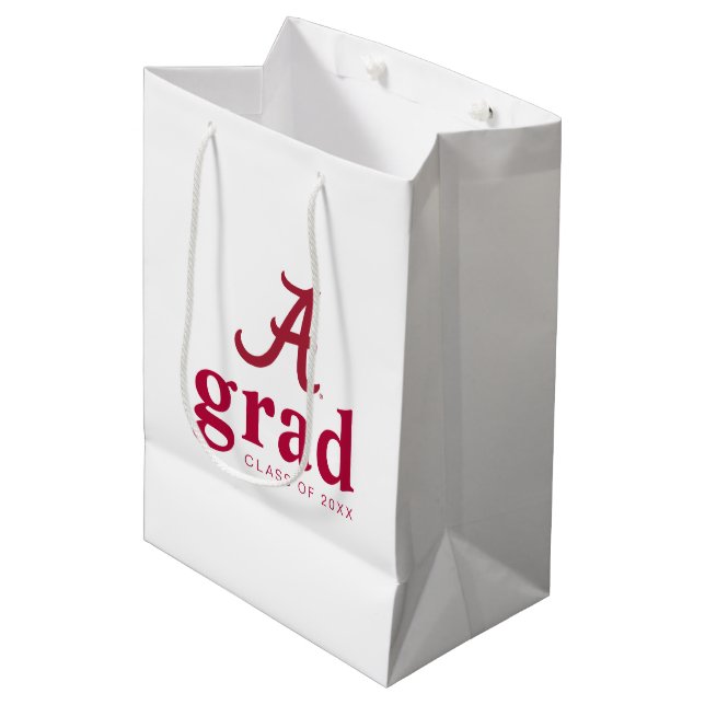 University of Alabama Graduation Medium Gift Bag (Front Angled)