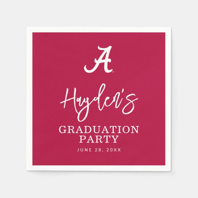 University of Alabama Graduation Napkins (Front)