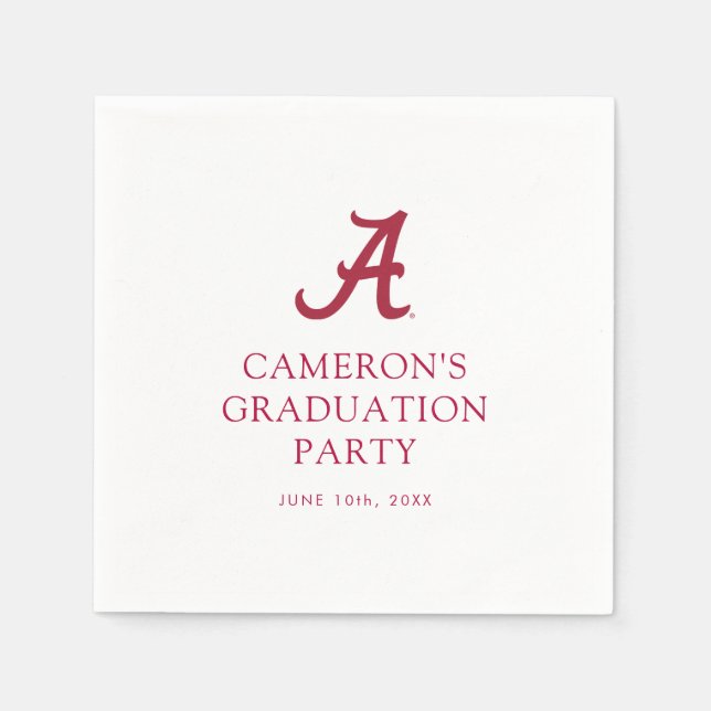 University of Alabama Graduation Napkins (Front)