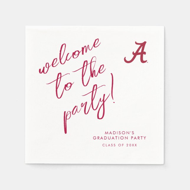University of Alabama Graduation Napkins (Front)