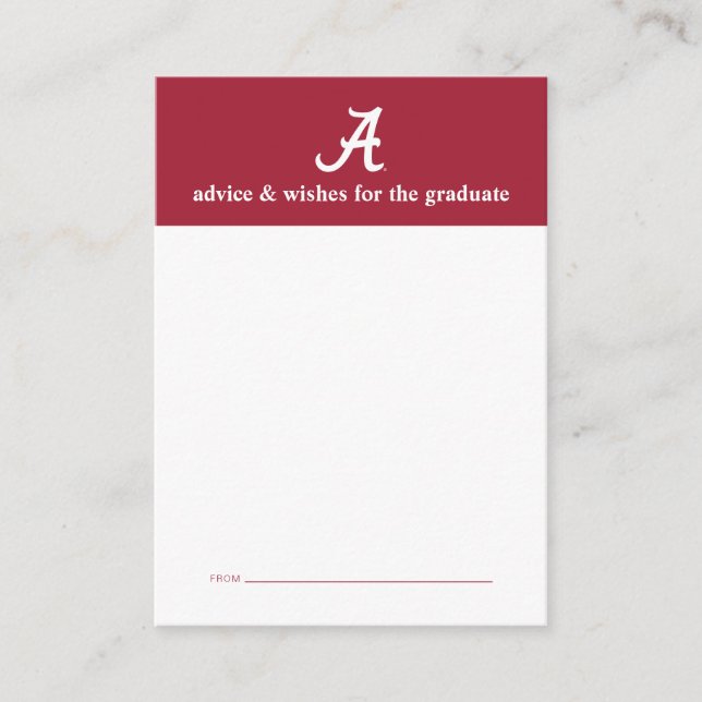 University of Alabama Graduation Note Card (Front)