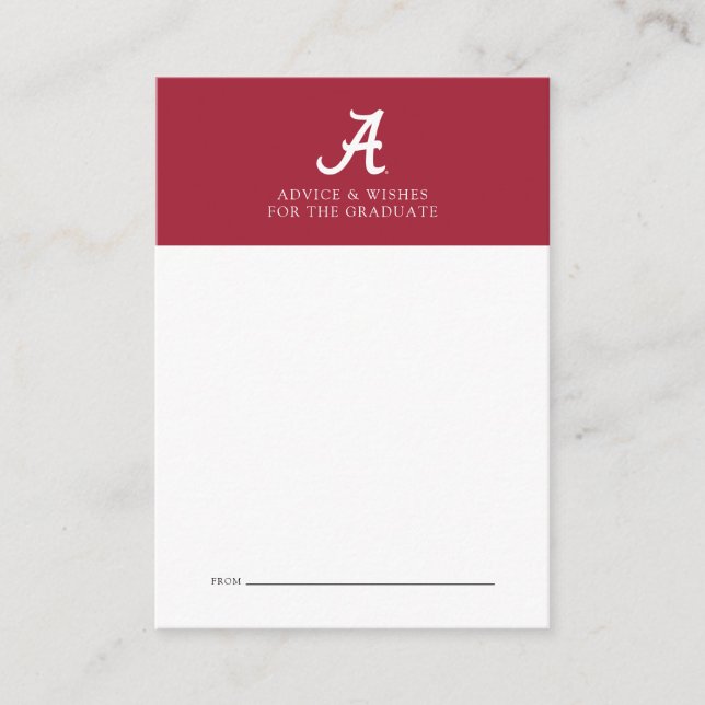 University of Alabama Graduation Note Card (Front)