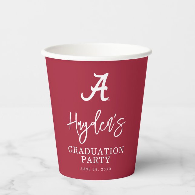 University of Alabama Graduation Paper Cups (Front)