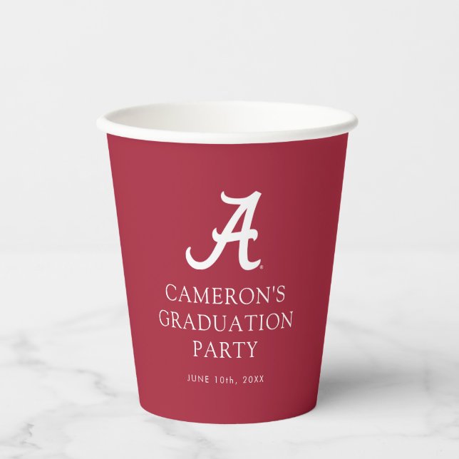 University of Alabama Graduation Paper Cups (Front)