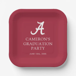 University of Alabama Graduation Paper Plates