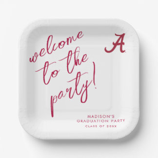 University of Alabama Graduation Paper Plates
