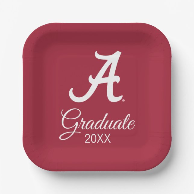 University of Alabama Graduation Paper Plates (Front)