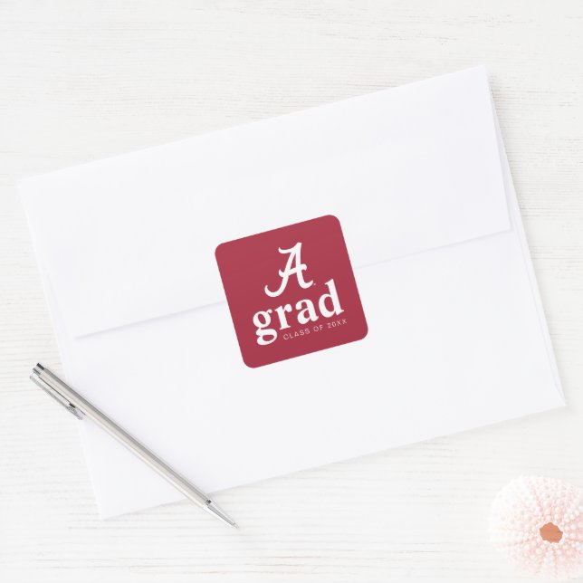University of Alabama Graduation Square Sticker (Envelope)